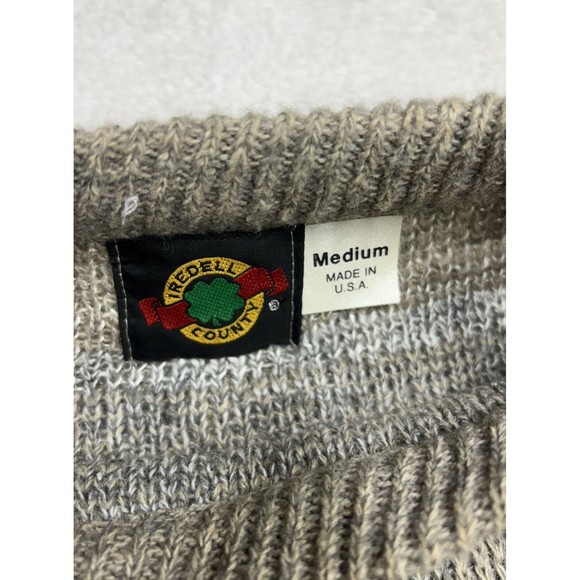 Vintage Iredell County Knit Argyle Sweater Biege Men's Size Medium USA Made - Picture 4 of 9